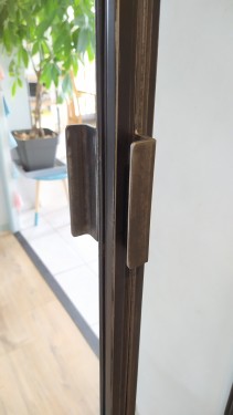 Verrière style industriel / Porte battante / Finition fer brut patiné
