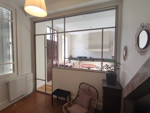 Verrière style art déco / Porte battante Porte coulissante / Finition thermolaquée