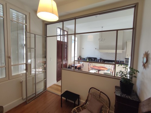 Verrière style art déco / Porte battante Porte coulissante / Finition thermolaquée