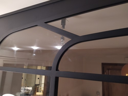 Verrière style art déco en cintre / Double porte battante / Finition thermolaquée
