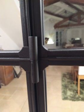 Verrière style art déco en cintre / Double porte battante / Finition thermolaquée