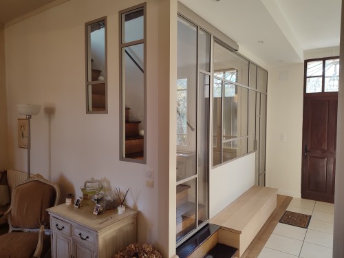 Verrière style art déco / Porte battante Porte coulissante / Finition thermolaquée