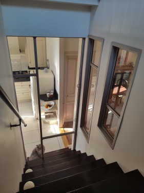 Verrière style art déco / Porte battante Porte coulissante / Finition thermolaquée