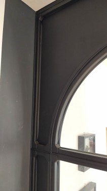 Verrière style art déco en cintre / Double porte battante / Finition thermolaquée
