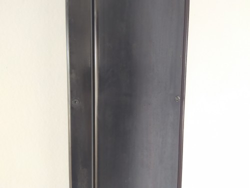 Verrière style industriel / Porte battante et fenêtre coulissante / Finition fer brut patiné black