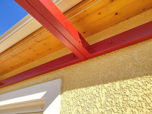 Pergola style épuré / Treillis de câbles inox support de plantes grimpantes / Finition thermolaquée
