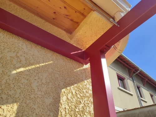 Pergola style épuré / Treillis de câbles inox support de plantes grimpantes / Finition thermolaquée